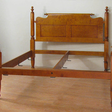 Empire Birdseye Maple Antique Bed with double panel