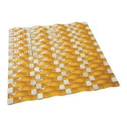 Lemonade 3D Sea Wave Glass Mosaic Tiles - Home Accessories & Decor