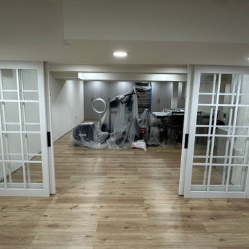 Felicia 3355 Double Barn doors with 2 extra doors installed as sidelites.