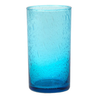 Willa Speckled Highball Glasses, Set of 6 (Set of 6) Color: Aqua