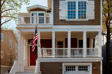 Beach style home design photo in DC Metro