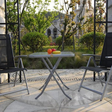 Kontiki Bistro Sets - Metal Bistro Sets - Saba Textiline Bistro Set