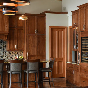 Traditional Rustic Kitchen Lake House