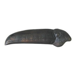 Inviting Home Inc. - Right Toucan Pull, Dark Brass - Cabinet And Drawer Handle Pulls