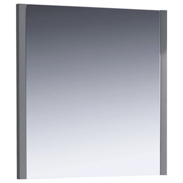Fresca Torino 32" Vertical Hanging Solid Wood Bathroom Mirror in Gray