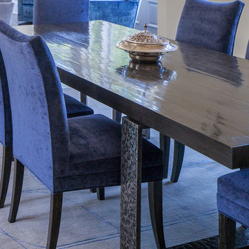 Comtemporary Table in Traditional Santa Barbara Home