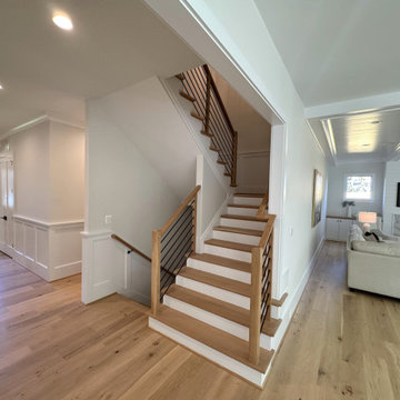 Project #140 | White Oak Staircase with Horizontal Bar Rail