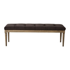 Guinevere Bench, Chocolate Velvet