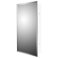 Euroline Medicine Cabinet, 16"x36", Beveled Edge, Flush Mounted