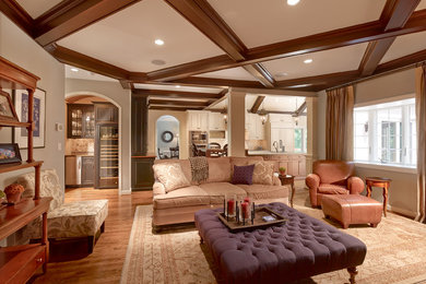 Example of a classic family room design in Philadelphia