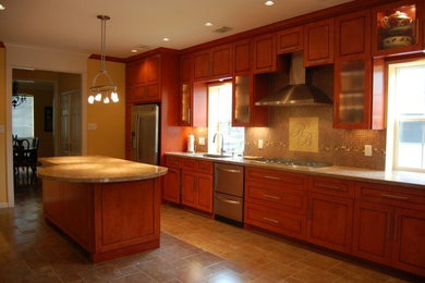 Inspiration for a contemporary kitchen remodel in Houston