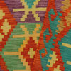 Tribal Turkish Kilim Larisa Rust/Gold Wool Rug - 2'11'' x 3'10''