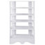 Free Standing Shoe Storage Rack, White Finished MDF With 5 Open Shelves