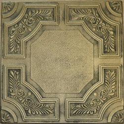 R 28 Styrofoam Ceiling Tile 20x20 - Light Brass - Ceiling Tile