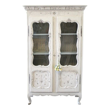 Early 19th Century Petite Painted Country French Cupboard
