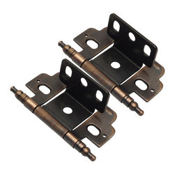 Cosmas - Cosmas 3/4" Full Inset Partial Wrap Ball Tip Cabinet Hinge [2-PACK] - Hinges