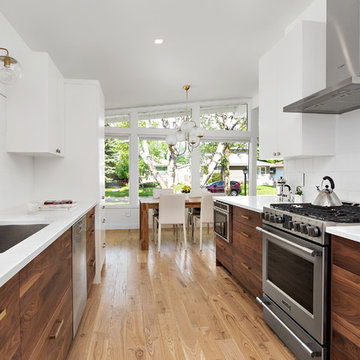 River Heights - Walnut/White Kitchen & Vanity