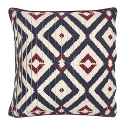 Mystique Navy/Burgandy Pillow - Decorative Pillows