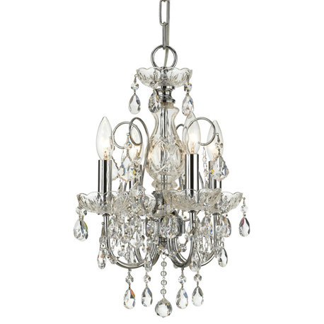 Imperial 4 Light Mini Chandelier, Clear Italian