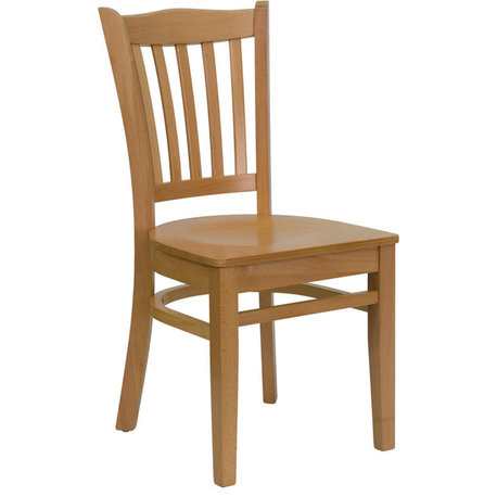 Flash Furniture Hercules Vertical Slat Back Restaurant Dining Chair