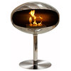 Cocoon Modern Pedestal Stainless Steel Fireplace