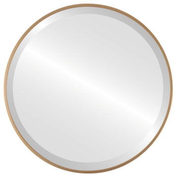 Medina Framed Round Mirror, Gold Spray, 15"x15"