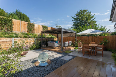 This is an example of a contemporary landscaping in Surrey.