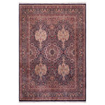 Bareens Designer Rugs - Sultan Pak Persian Arnette Blue/Rust Wool Rug - 8'2'' x 10'3'' - Designed with mesmerizing intricacy and gorgeous color palette, this hand-knotted masterpiece demonstrates the beauty and electrifying thrill of Pak Persian art. These meticulously hand-knotted Pak-Persian rug is made with pure wool and features breathtaking traditional, transitional, and tribal designs in bold luxurious color pallets. Known for their intricate designs these rugs are a reproduction of Persian rugs, made in Pakistan with unique Mughal designs. Made by master weavers using the same Persian texture, design and dying technique, we wanted to produce the most significant manifestation of Persian art, life, and culture. This rug is most famous for its exceptional quality, incredible designs, patterns, and vibrant rich color. Pak-Persian rugs made with Persian weave with high knot counts, which enables the high intricacy and detail found in the patterns are also referred to as "State of art", each color adds a rich beautiful detail in the artwork of this rug. The design, color, and beautiful chromatic composition with a vibrant sheen with intricate designs, exude beauty, elegance, and quality make this rug a masterpiece of its own.