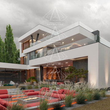 «1.1 Bright». High-tech house. A combination of minimalism and high technology.