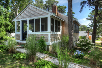 Beach style porch idea in Boston