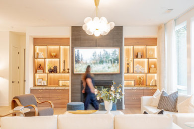 Living room - contemporary living room idea in Atlanta