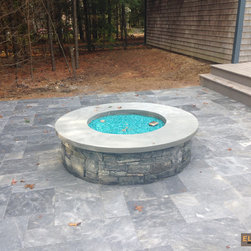 Blue Marble Pavers & Fire Place - Outdoor Fireplaces