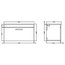 Athena Wall-Hung Bathroom Vanity Unit, Gloss White, 80 cm