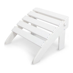 Ivy Terrace Furniture - Ivy Terrace Classics Folding Ottoman, White - Outdoor Footstools And Ottomans