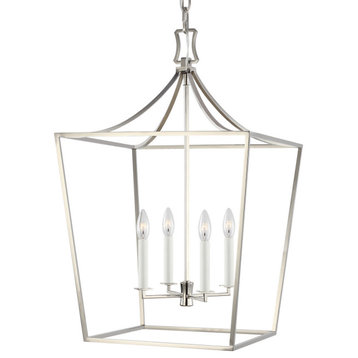 Southold Four Light Lantern in Polished Nickel