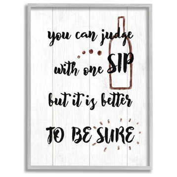 Drinking Humor Judge with One Sip Wine Text,1pc, each 11 x 14