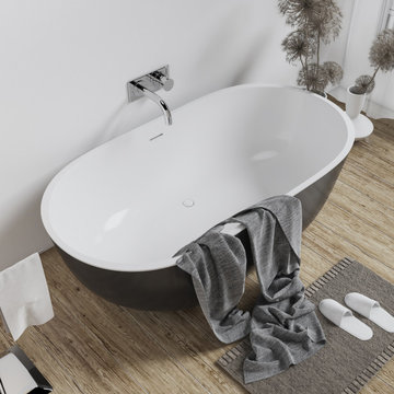 Zamora Freestanding Bathtub in Black