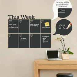 Weekly Planner Chalkboard Calendar - Modern Vinyl Wall Decal - Products