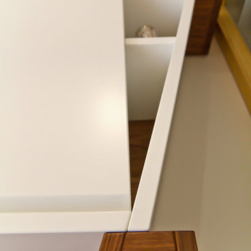 Walnut and white