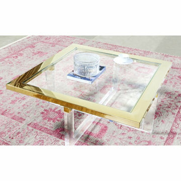 Modern Coffee Tables with Lucite Acrylic Legs