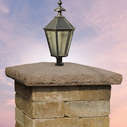Cast Stone Light Column Cap - Landscaping Stones And Pavers