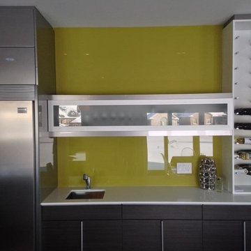 Glass back splash