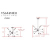 Safavieh Matrix Sputnik 6-Light Chrome 24.75" Pendant