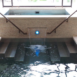 Bradford Sheeting Waterfall and Swimspa-Hot Tub Combo - Indoor Fountains