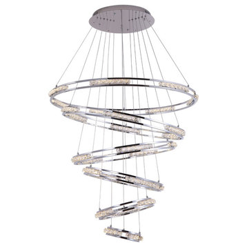 MIRODEMI® Verbania Luxury Ring LED Chandelier for Staircase, 15.8*9.8*21.7''
