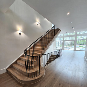 Project #119 | White Oak Staircase with Stacked Bullnose Detail