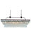 Weston Rectangular Glass Drop Crystal Chandelier, Antique Copper, Multiple Sizes