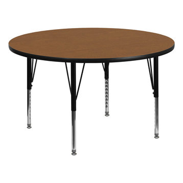 48'' Round Oak Thermal Laminate Activity Table