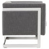 T-Framed Fabric Armchair