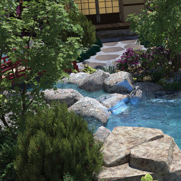 Asian Garden with Koi Pond